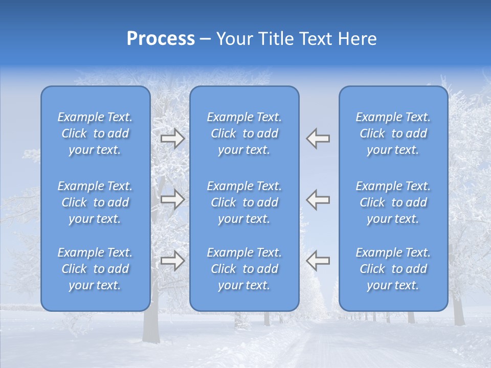 Snowflakes Clear Trees PowerPoint Template