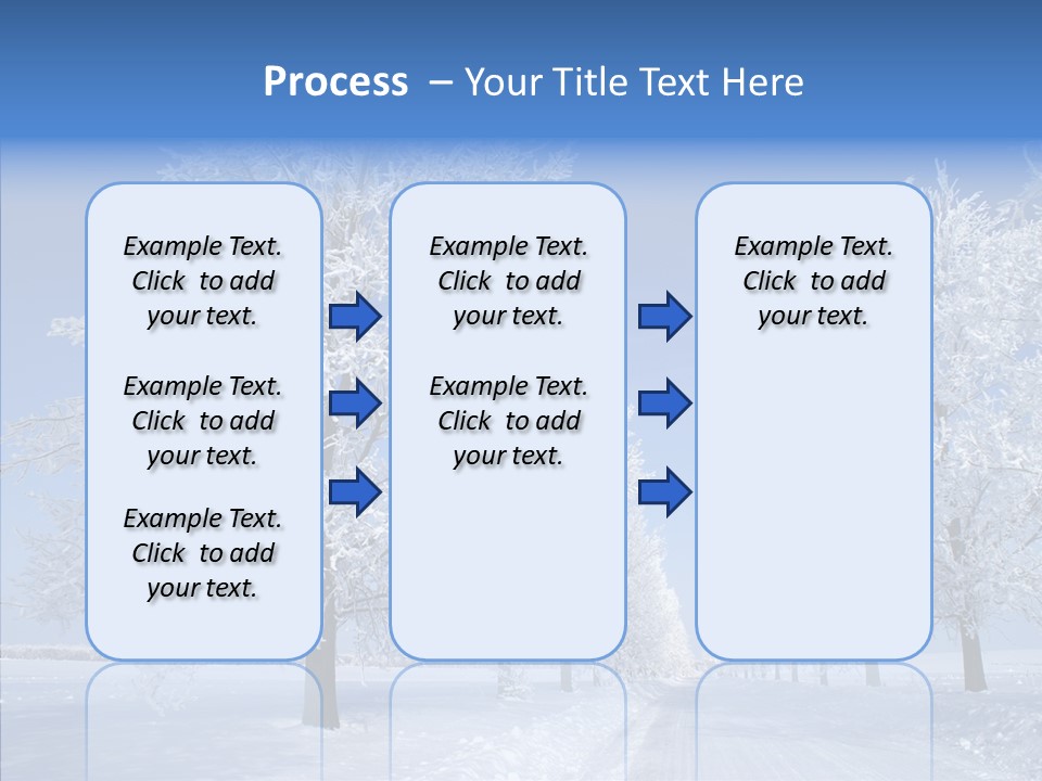 Snowflakes Clear Trees PowerPoint Template