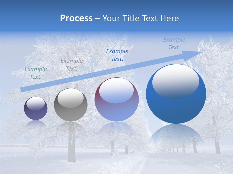 Snowflakes Clear Trees PowerPoint Template
