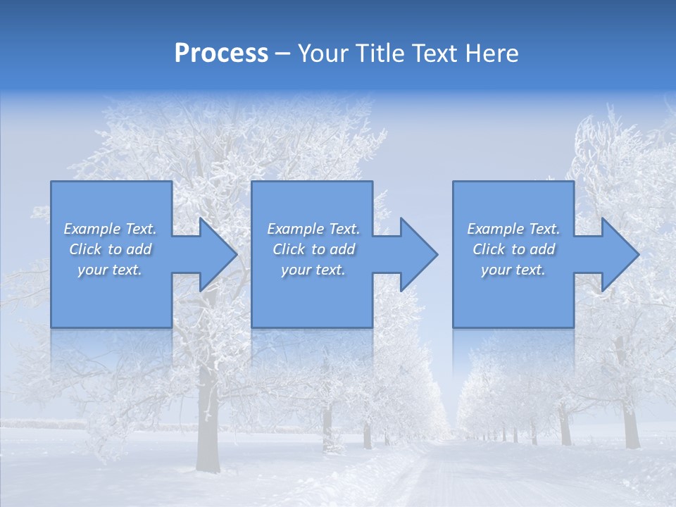Snowflakes Clear Trees PowerPoint Template