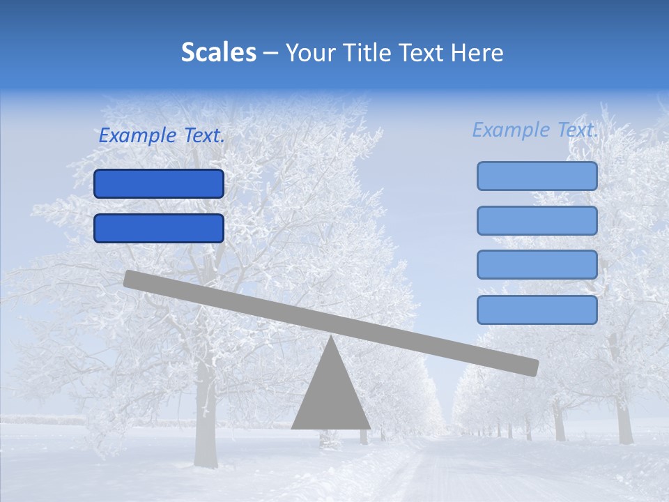 Snowflakes Clear Trees PowerPoint Template