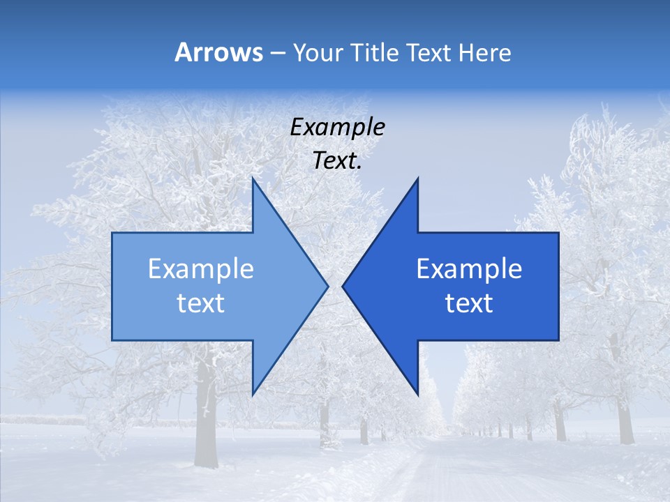 Snowflakes Clear Trees PowerPoint Template