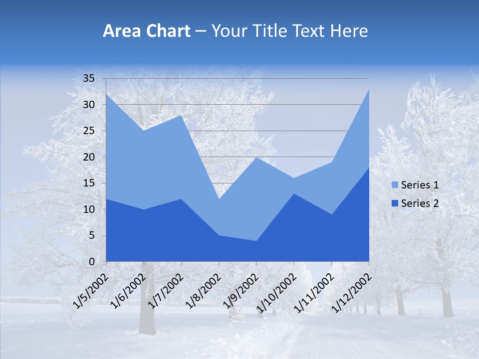 Snowflakes Clear Trees PowerPoint Template