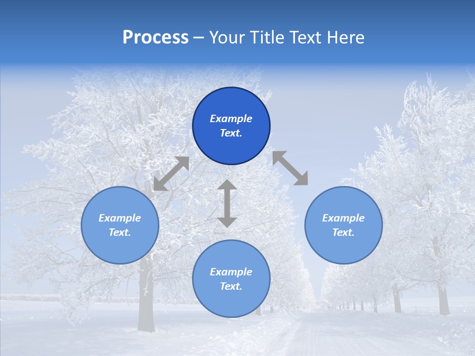 Snowflakes Clear Trees PowerPoint Template
