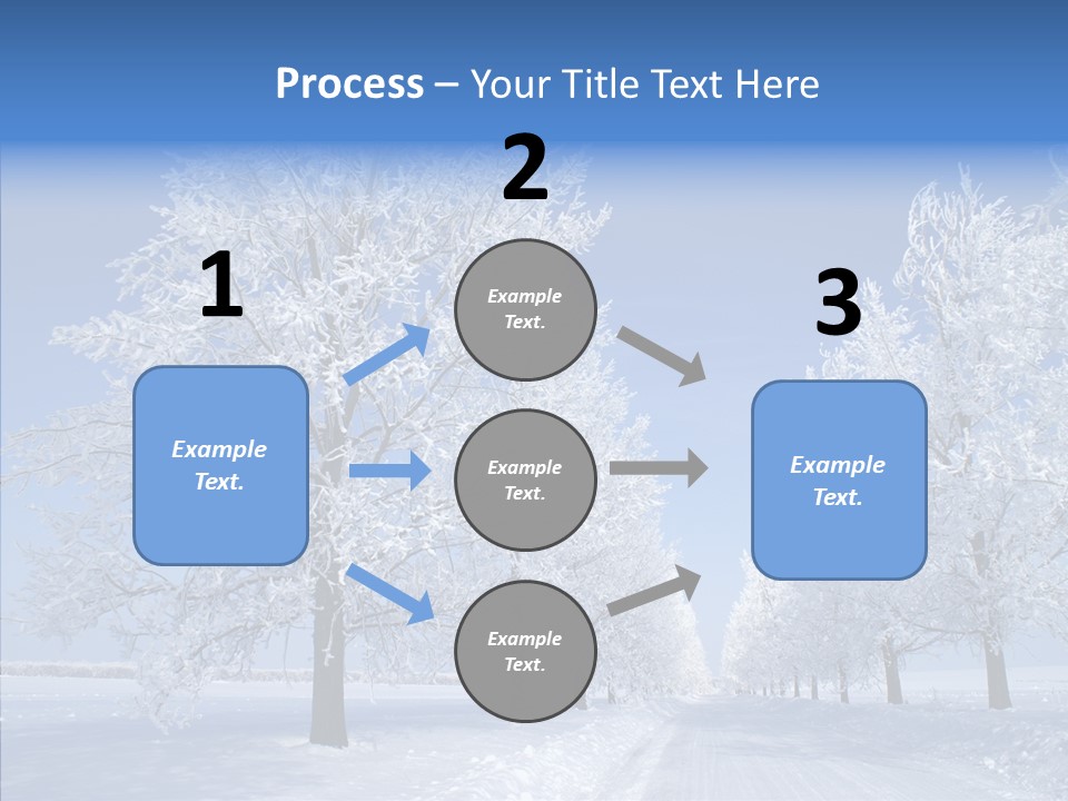 Snowflakes Clear Trees PowerPoint Template