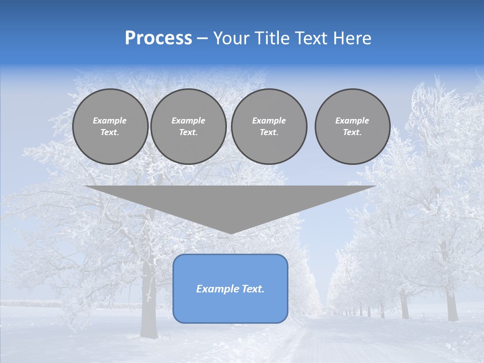 Snowflakes Clear Trees PowerPoint Template