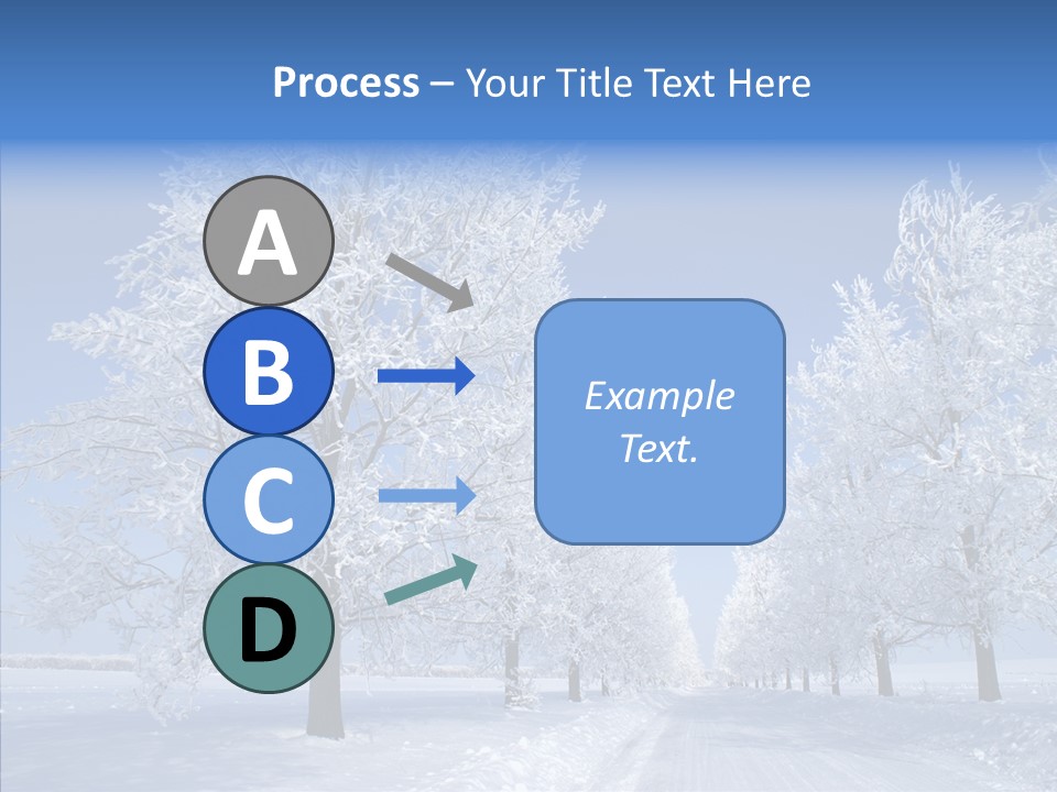 Snowflakes Clear Trees PowerPoint Template