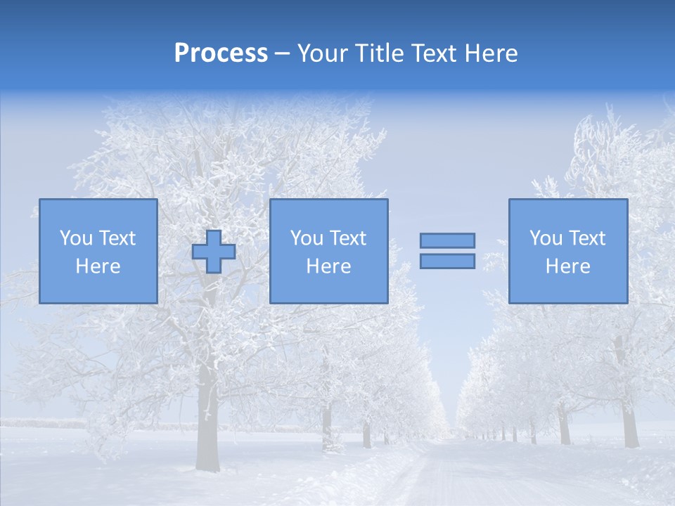 Snowflakes Clear Trees PowerPoint Template