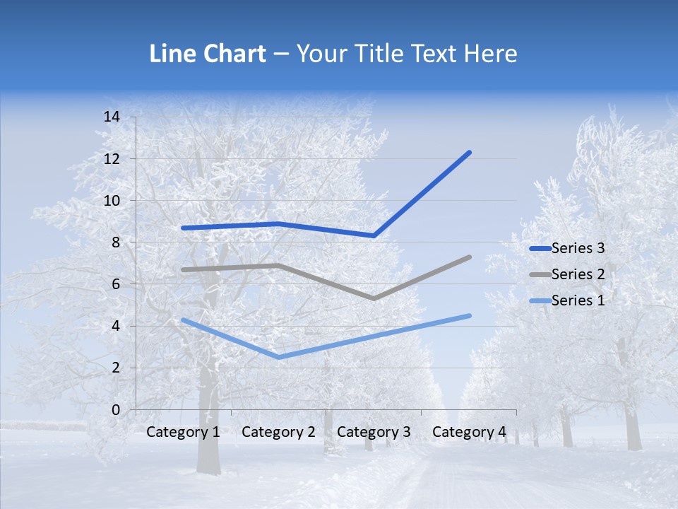 Snowflakes Clear Trees PowerPoint Template