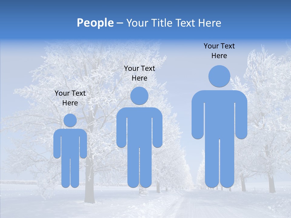 Snowflakes Clear Trees PowerPoint Template