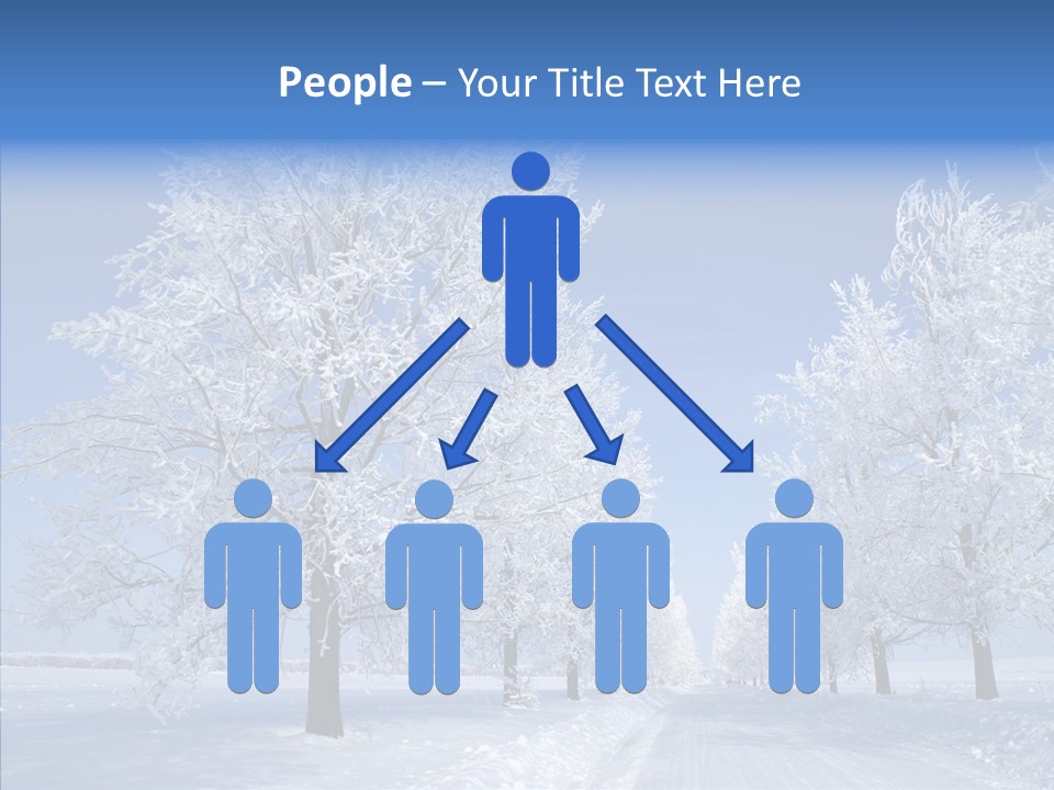 Snowflakes Clear Trees PowerPoint Template