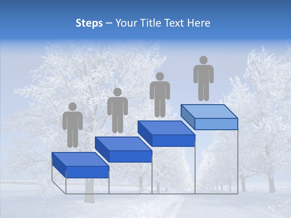 Snowflakes Clear Trees PowerPoint Template