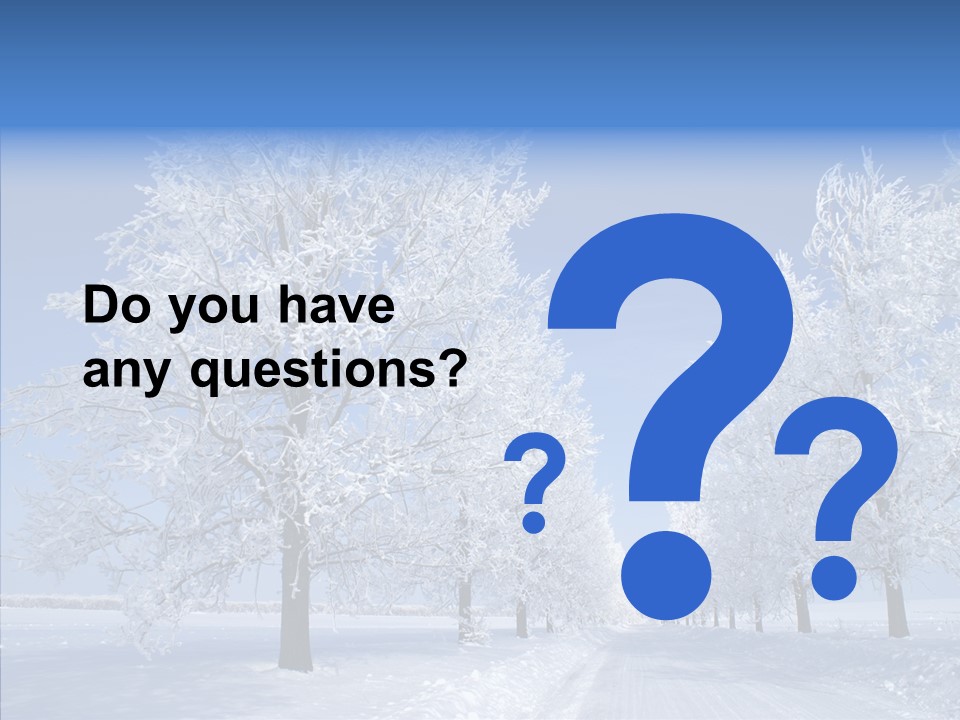 Snowflakes Clear Trees PowerPoint Template