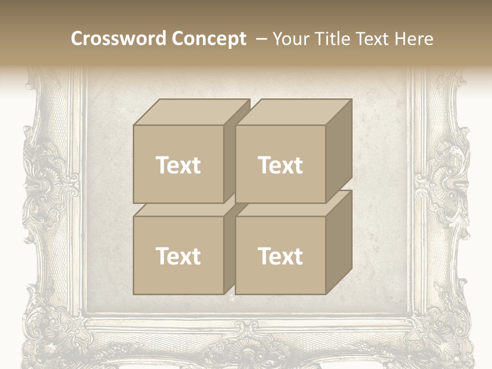 Gilded Shabby Chic Wall PowerPoint Template