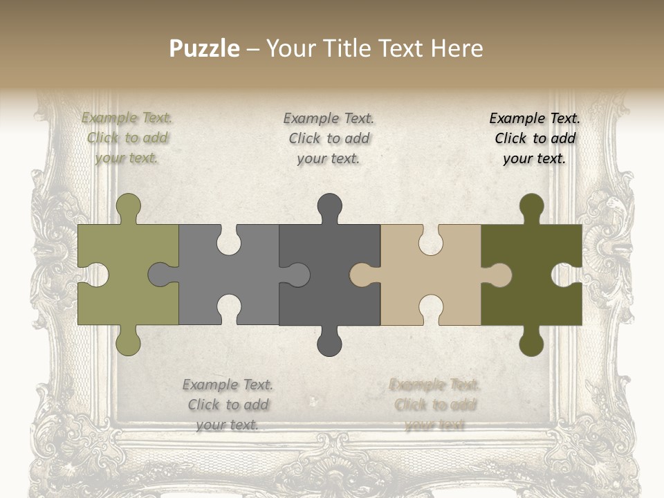 Gilded Shabby Chic Wall PowerPoint Template