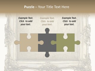 Gilded Shabby Chic Wall PowerPoint Template