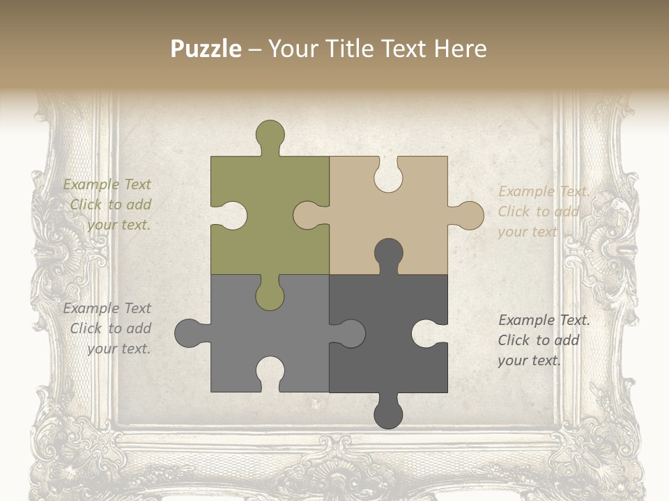 Gilded Shabby Chic Wall PowerPoint Template