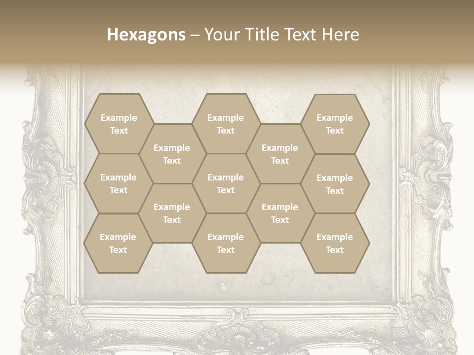 Gilded Shabby Chic Wall PowerPoint Template