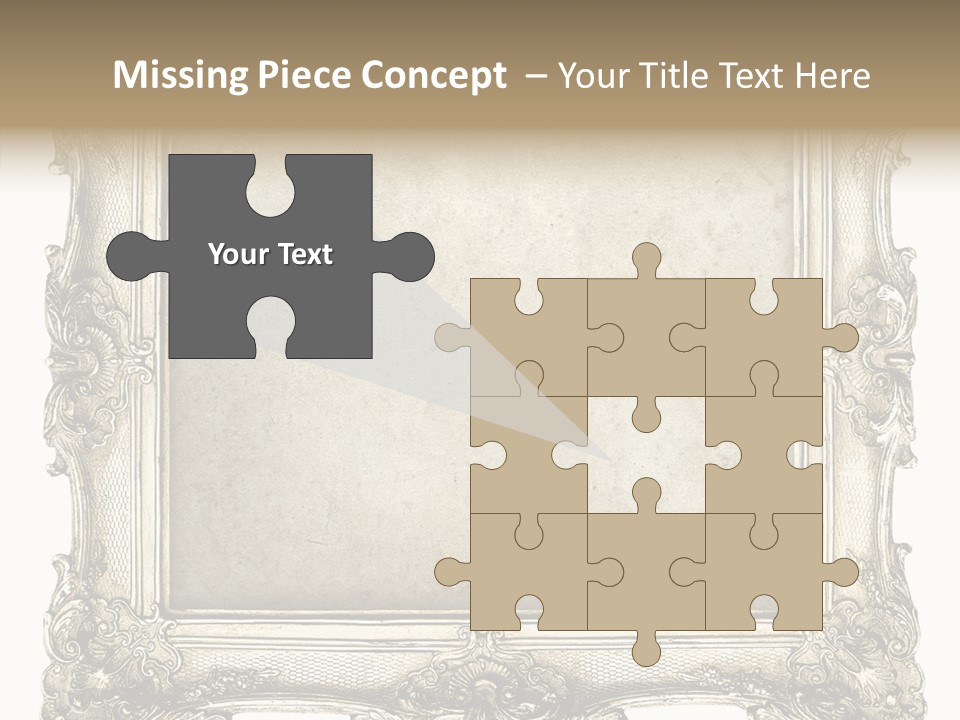 Gilded Shabby Chic Wall PowerPoint Template