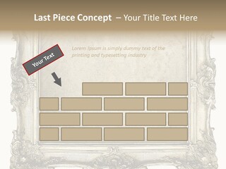 Gilded Shabby Chic Wall PowerPoint Template