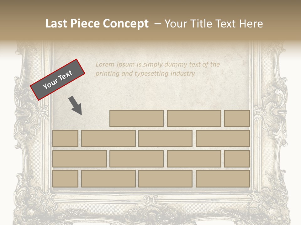 Gilded Shabby Chic Wall PowerPoint Template