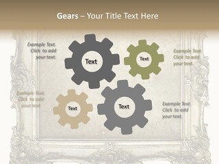 Gilded Shabby Chic Wall PowerPoint Template