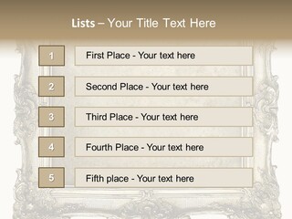 Gilded Shabby Chic Wall PowerPoint Template