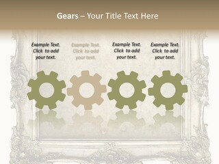 Gilded Shabby Chic Wall PowerPoint Template