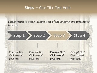 Gilded Shabby Chic Wall PowerPoint Template