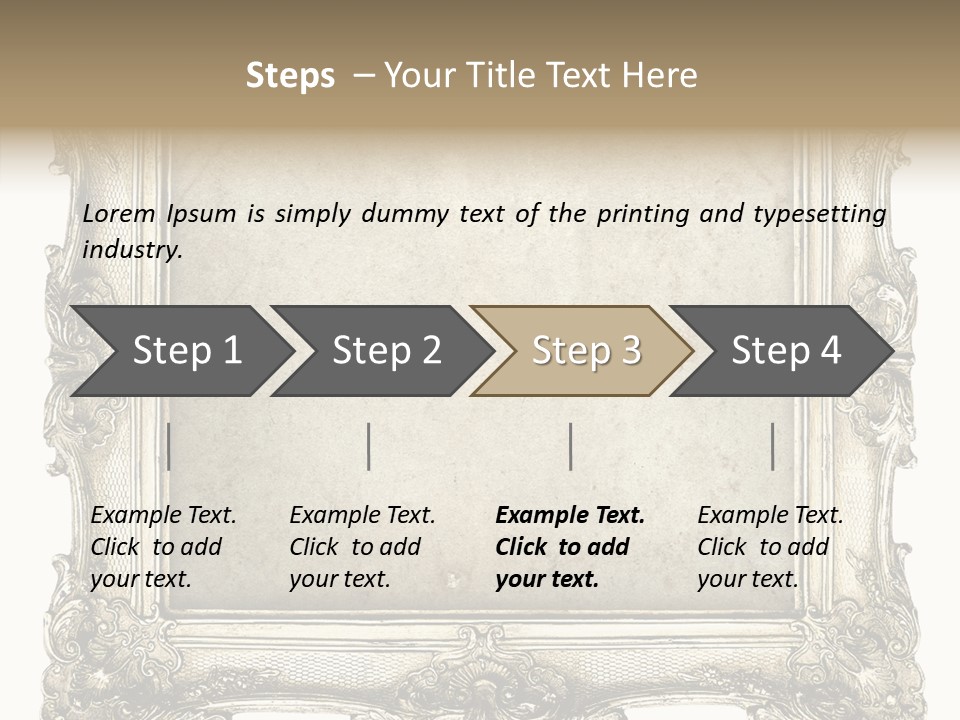 Gilded Shabby Chic Wall PowerPoint Template