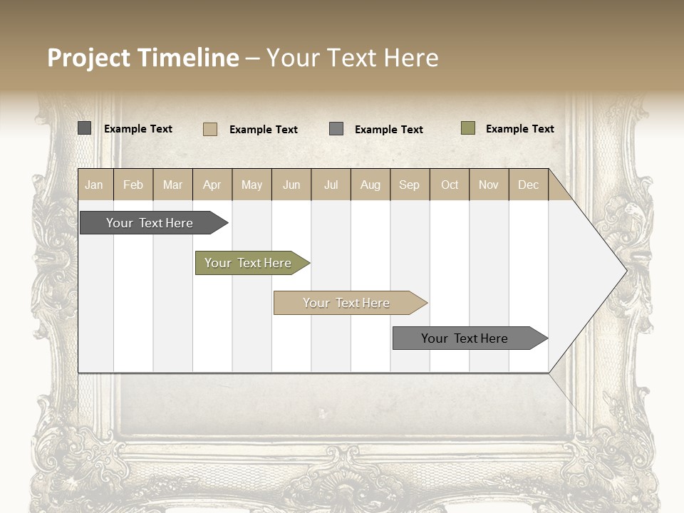 Gilded Shabby Chic Wall PowerPoint Template