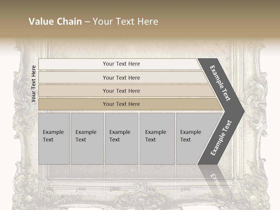 Gilded Shabby Chic Wall PowerPoint Template