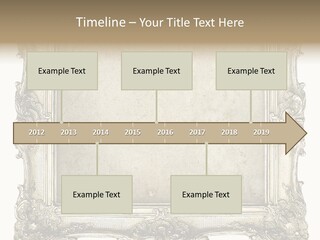 Gilded Shabby Chic Wall PowerPoint Template