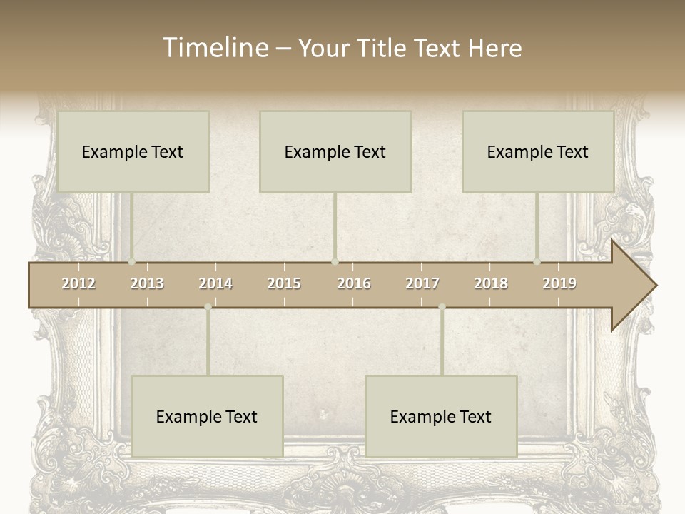 Gilded Shabby Chic Wall PowerPoint Template