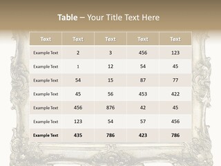 Gilded Shabby Chic Wall PowerPoint Template