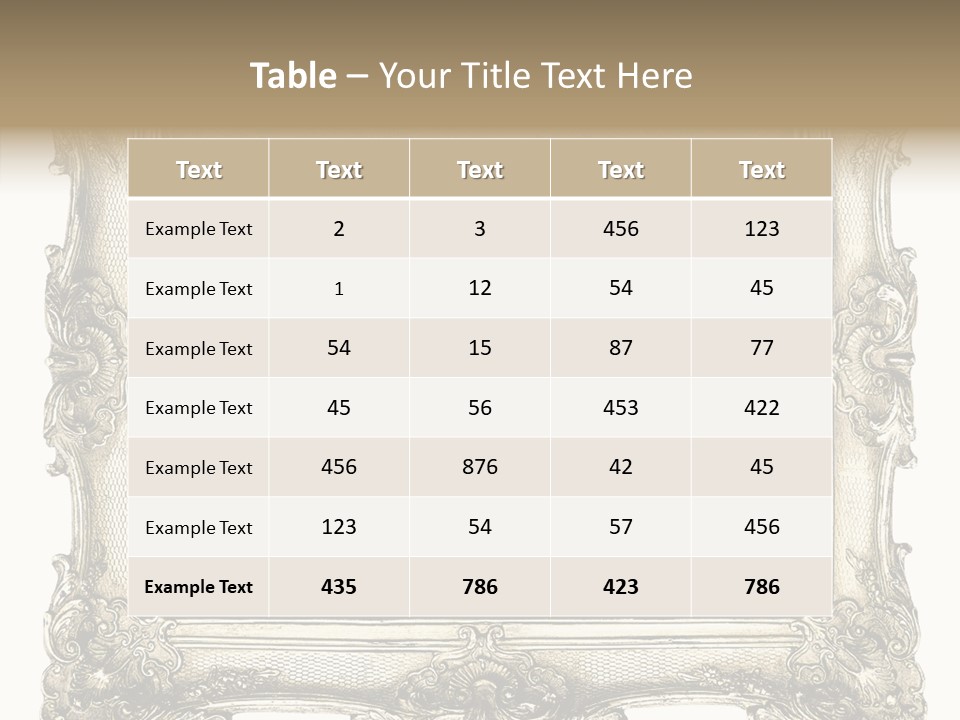 Gilded Shabby Chic Wall PowerPoint Template