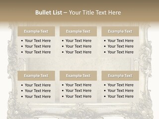 Gilded Shabby Chic Wall PowerPoint Template