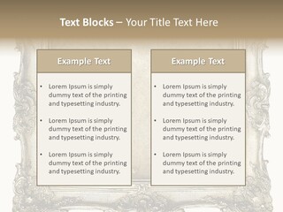 Gilded Shabby Chic Wall PowerPoint Template