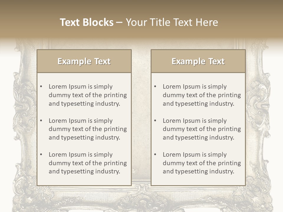 Gilded Shabby Chic Wall PowerPoint Template