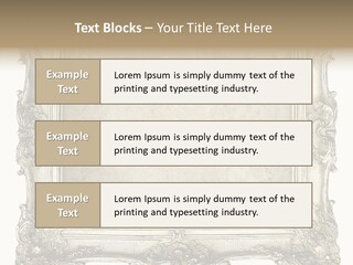 Gilded Shabby Chic Wall PowerPoint Template