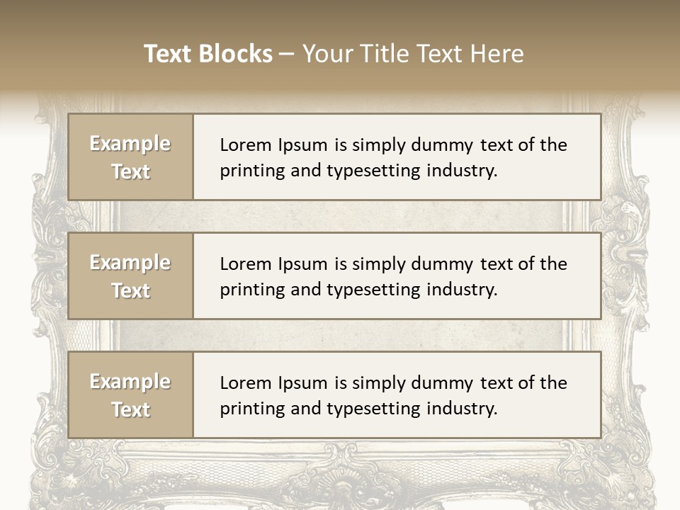 Gilded Shabby Chic Wall PowerPoint Template