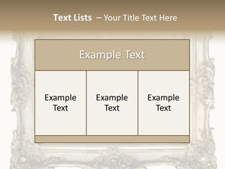 Gilded Shabby Chic Wall PowerPoint Template