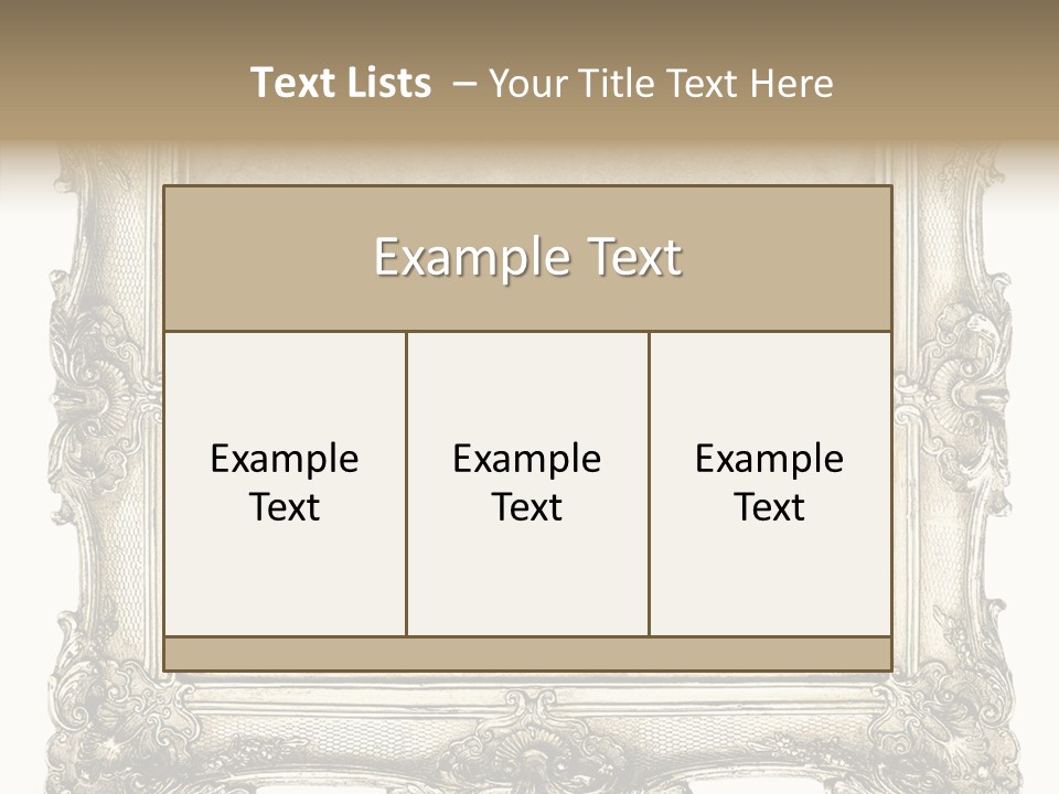 Gilded Shabby Chic Wall PowerPoint Template