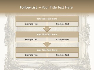 Gilded Shabby Chic Wall PowerPoint Template