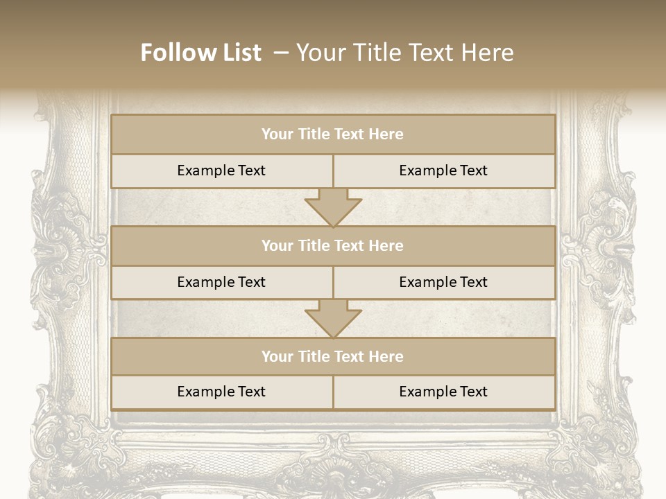 Gilded Shabby Chic Wall PowerPoint Template