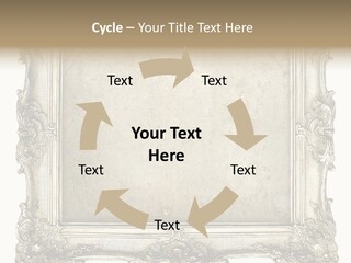 Gilded Shabby Chic Wall PowerPoint Template