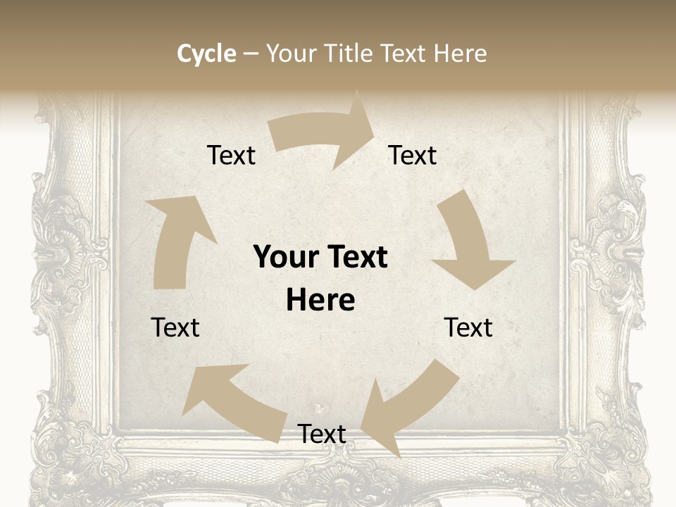 Gilded Shabby Chic Wall PowerPoint Template