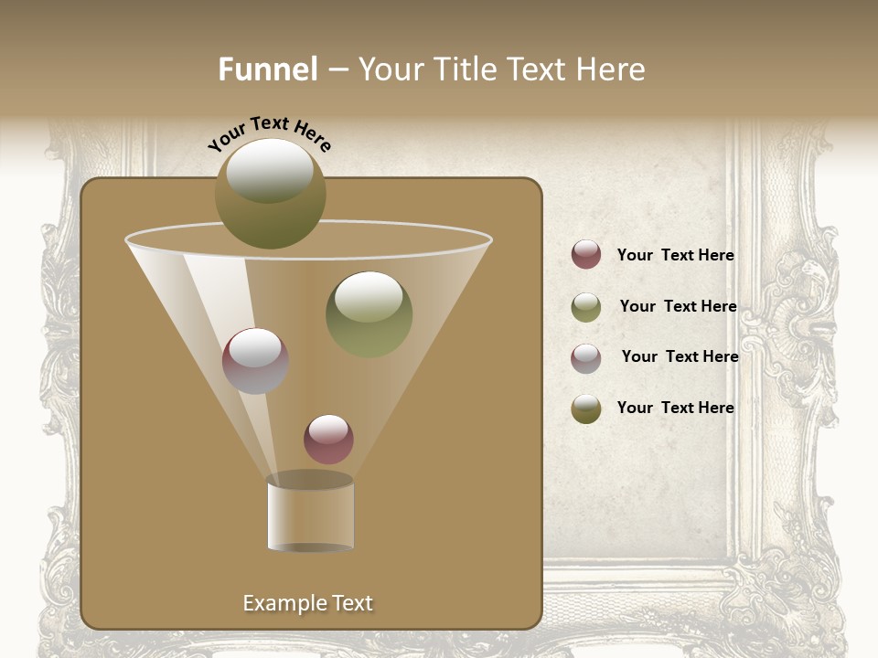 Gilded Shabby Chic Wall PowerPoint Template