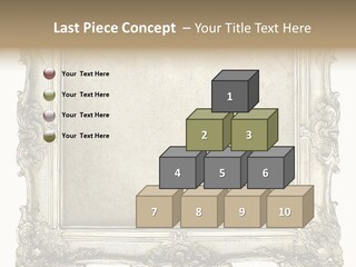 Gilded Shabby Chic Wall PowerPoint Template