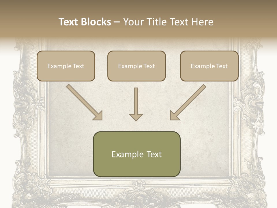 Gilded Shabby Chic Wall PowerPoint Template